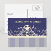 Shabby Chic RSVP Uitnodiging Briefkaart (Voorkant / Achterkant)