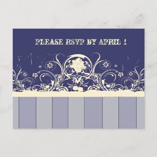 Shabby Chic RSVP Uitnodiging Briefkaart (Voorkant)