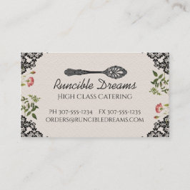  shabby-chic runcible spoon chef catering visitekaartje