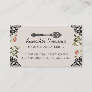  shabby-chic runcible spoon chef catering visitekaartje