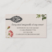  shabby-chic runcible spoon chef catering visitekaartje (Achterkant)