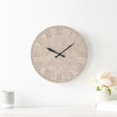 Shabby Chic Rustic Beige Tan Large Clock Grote Klok (Huis)
