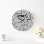 Shabby Chic Rustic Country Grey Distsed Texture Grote Klok (Huis)