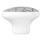 Shabby Chic Rustic Country Grey Distsed Texture Keramische Knop (Zijkant)