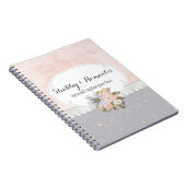 Shabby Chic Rustic Floral Sewing Buttonnen Boutiqu Notitieboek (Rechterzijde)