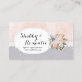 Shabby Chic Rustic Floral Sewing Buttonnen Boutiqu Visitekaartje (Achterkant)