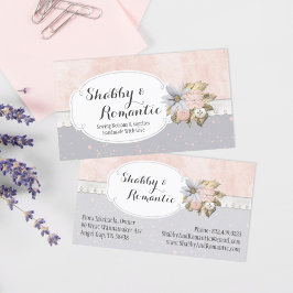 Shabby Chic Rustic Floral Sewing Buttonnen Boutiqu Visitekaartje
