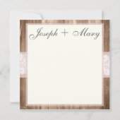 Shabby Chic Rustic - Hartelijk dank Bedankkaart (Achterkant)