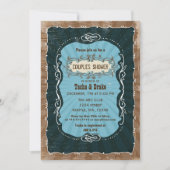  shabby chic rustic Vrijgezellenfeest Invites Kaart (Voorkant)