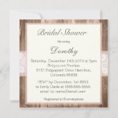 Shabby Chic Rustic Vrijgezellenfeest Kaart (Achterkant)