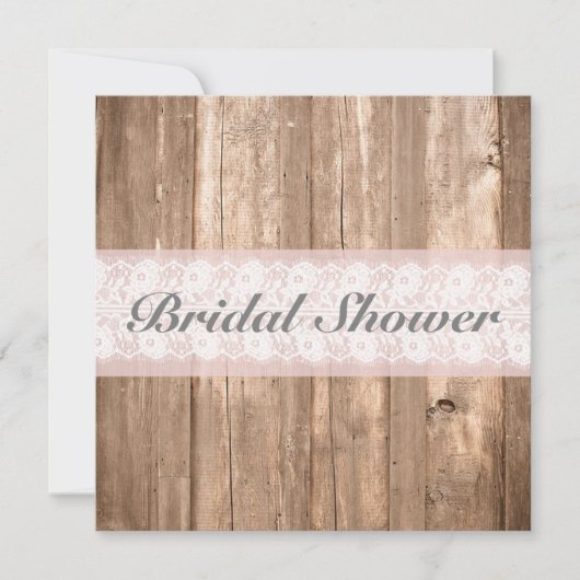 Shabby Chic Rustic Vrijgezellenfeest Kaart (Voorkant)
