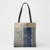Shabby Chic Rustic Wood - Gepersonaliseerd Tote Bag (Voorkant)