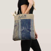 Shabby Chic Rustic Wood - Gepersonaliseerd Tote Bag (Dichtbij)