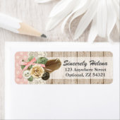 Shabby Chic Rustic Wood,  kant en doder Etiket (Insitu)