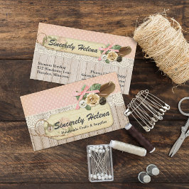 Shabby Chic Rustic Wood,  kant en doder Visitekaartje