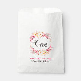 Shabby Chic Rustieke Bloemen Een Eerste Verjaardag Bedankzakje