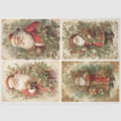Shabby Chic Santa 4 Square Tissuepapier (Voorkant)