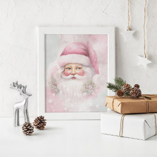 Shabby Chic Santa Claus Scrapbook Papier Poster