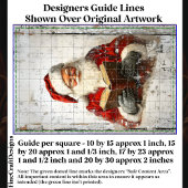 Shabby Chic Santa Lezen Op Hout AY8 Decoupage Tissuepapier