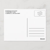 Shabby Chic Script Afstuderen Hartelijk dank Brief Briefkaart (Achterkant)