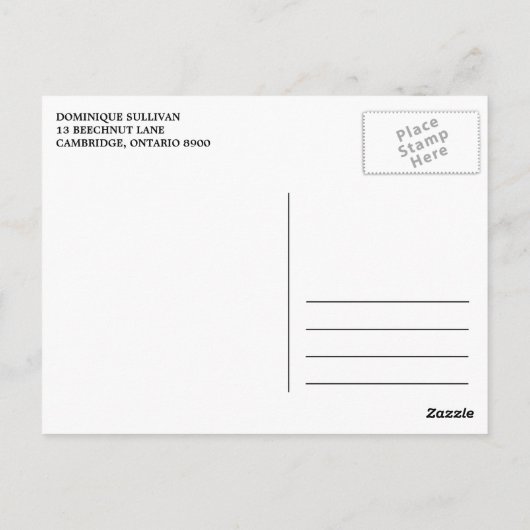 Shabby Chic Script Afstuderen Hartelijk dank Brief Briefkaart (Achterkant)