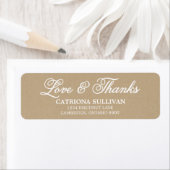 Shabby Chic Script Love & Bedankt Address Label (Insitu)
