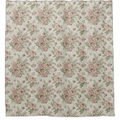 Shabby Chic Shower Curtain Soft Pastel Flowers Douchegordijn (Voorkant)