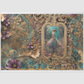 Shabby Chic, Sierlijk, Portret van een Danseres Tissuepapier (Voorkant)