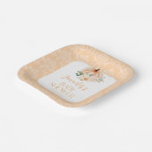 Shabby Chic Sinaasappel Kleine Pompoen Baby shower Papieren Bordje (Gebogen)