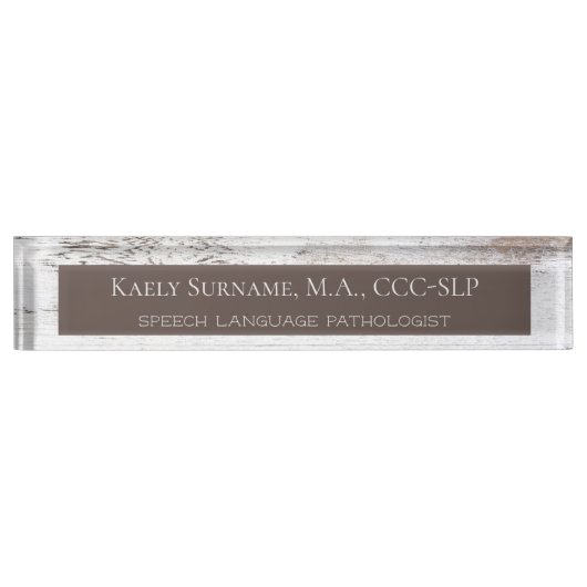 Shabby Chic SLP-bureaunaam bord Naambordje (Voorkant)