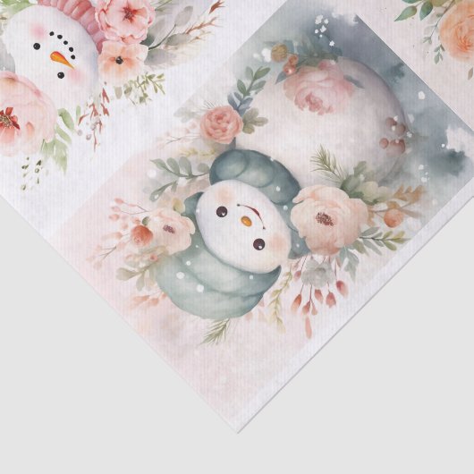 Shabby Chic Sneeuwman Collage 1 Decoupage papier (Detail)