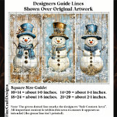 Shabby Chic Snowmen Blue Gold EL8R Decoupage Tissuepapier