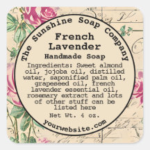 Shabby Chic  Soap Cosmetics Label - 3