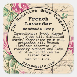 Shabby Chic Soap Cosmetics Label - 3
