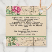 Shabby Chic  Soap Cosmetics Label label (Achterkant)