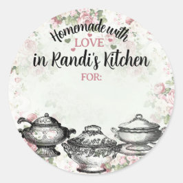 Shabby chic soep terrines voedselgift label labels