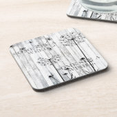 Shabby Chic Sommigen zien een onkruid waarvan somm Bier Onderzetter (Linkerzijde)