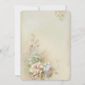 Shabby Chic Spring Rabbit Baby shower Invitation Kaart (Achterkant)