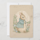 Shabby Chic Spring Rabbit Baby shower Kaart (Achterkant)