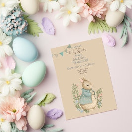 Shabby Chic Spring Rabbit Baby shower Kaart