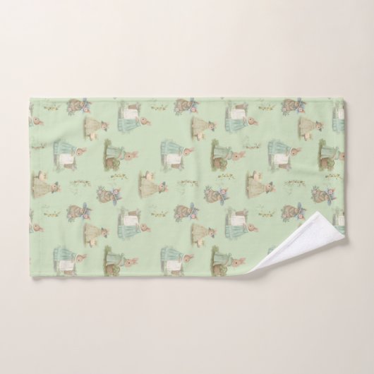 Shabby Chic Spring Rabbit Bad Handdoek (Handdoek)