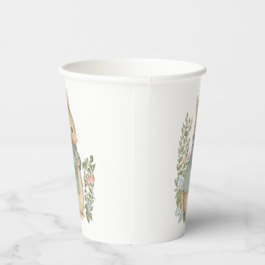 Shabby Chic Spring Rabbit Paper Cups Papieren Bekers (Rechts)