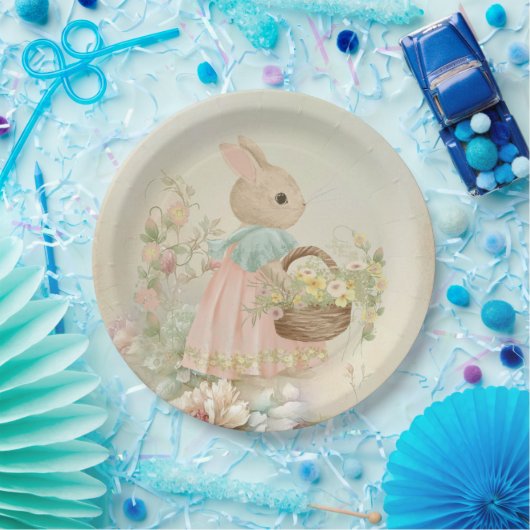 Shabby Chic Spring Rabbit Papieren Bordje (Feest)