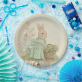 Shabby Chic Spring Rabbit Papieren Bordje (Feest)