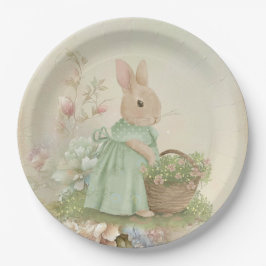 Shabby Chic Spring Rabbit Papieren Bordje