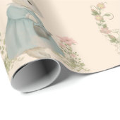 Shabby Chic Spring Rabbit Wrapping Paper Cadeaupapier (Rol Hoek)