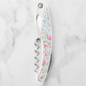 Shabby Chic Spring Waterverf Flowers Patroon Kurkentrekker (Voorkant)