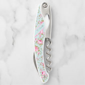 Shabby Chic Spring Waterverf Flowers Patroon Kurkentrekker (Achterkant)