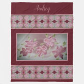 Shabby Chic  stijl Fleece Deken (Voorkant)