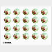 Shabby Chic Strawberry Patch Personaliseren Ronde Sticker (Vel)